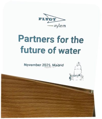 Distinción Partners for the future of water entregada por Flygt · Xylem en Madrid, noviembre de 2025