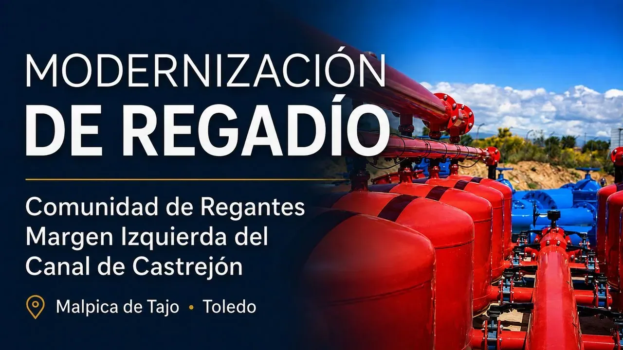 V&iacute;deo de la obra: Modernización de regadíos, Malpica de Tajo · Toledo